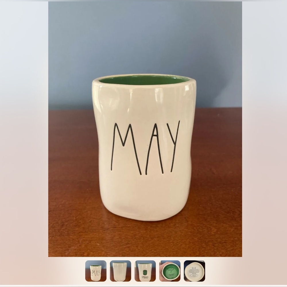 Brand new Rae Dunn “May” “Emerald” Wild Herbs scented birth month candle